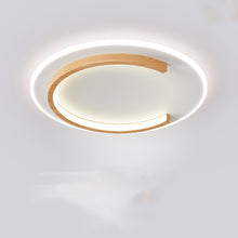 Carica l'immagine nel visualizzatore di Gallery, Plafoniera Nordica in Legno – Design Geometrico per la Camera da Letto