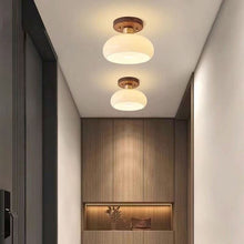 Carica l'immagine nel visualizzatore di Gallery, New Chinese Style Corridor Aisle Light Luxury Walnut Multi-table Lamp