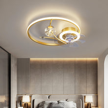 Carica l'immagine nel visualizzatore di Gallery, Lampadario moderno con ventilatore da soffitto senza pale, lampada da camera da letto