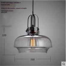 Carica l'immagine nel visualizzatore di Gallery, Retro Industrial Style Lighting Bar Glass Chandelier