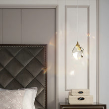 Carica l'immagine nel visualizzatore di Gallery, All Copper Light Luxury Crystal Chandelier Modern Minimalist Restaurant Three-Head Chandelier