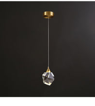 Carica l'immagine nel visualizzatore di Gallery, All Copper Light Luxury Crystal Chandelier Modern Minimalist Restaurant Three-Head Chandelier
