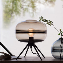 Carica l'immagine nel visualizzatore di Gallery, Hand-blown Art Lamps Creative Glass Lampshade Transparent Bedroom Bedside Table Lamp