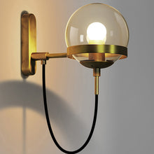 Carica l'immagine nel visualizzatore di Gallery, Glass Ball Wall Lamp Retro Restaurant Simple Hotel Bedside Lamp