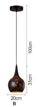 Carica l'immagine nel visualizzatore di Gallery, Simple Retro Wrought Iron Chandeliers Cafe Bar Single Head Lighting Bar