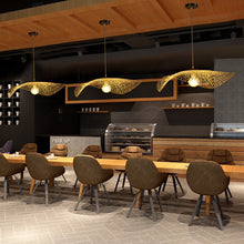 Carica l'immagine nel visualizzatore di Gallery, Japanese Style Bamboo Chandelier Creative Living Room Lamp