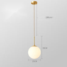 Carica l'immagine nel visualizzatore di Gallery, Bedroom Bedside Glass Single Head Small Chandelier