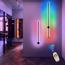 Carica l'immagine nel visualizzatore di Gallery, Applique da parete RGB con telecomando – Design nordico a LED