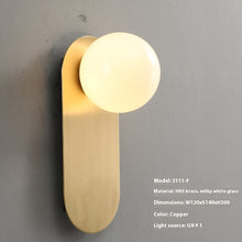 Carica l'immagine nel visualizzatore di Gallery, Nordic Minimalism Bedside Wall Lamp Light Luxury Living Room Bedroom Background Wall Lamp