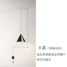 Carica l'immagine nel visualizzatore di Gallery, Lampada a PARETE con Cavo a Vista – Minimalismo Nordic Chic