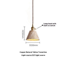 Carica l'immagine nel visualizzatore di Gallery, Modern Cream Style Yellow Cave Stone Chandelier