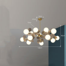 Carica l'immagine nel visualizzatore di Gallery, Lampadario Moderno a Sfere con Dettagli Decorativi – Stile Nordico da 130 cm