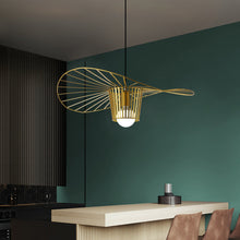 Carica l'immagine nel visualizzatore di Gallery, Straw Hat Chandelier Nordic Simple Creative Dining Room Bedroom
