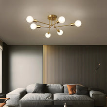 Carica l'immagine nel visualizzatore di Gallery, Lampada da soffitto in ferro battuto in stile nordico con 6 o 8 aste di ferro