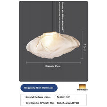 Carica l'immagine nel visualizzatore di Gallery, Lampadario in Vetro Soffiato – Forma Organica Moderna