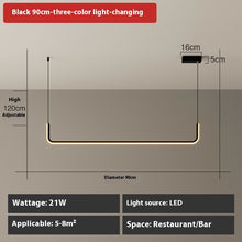 Carica l'immagine nel visualizzatore di Gallery, Lampadario LED Lineare Minimal | Design Moderno in Alluminio