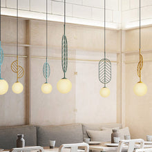 Carica l'immagine nel visualizzatore di Gallery, Simple Bar Restaurant Study Cafe Macaron Leaf Chandelier