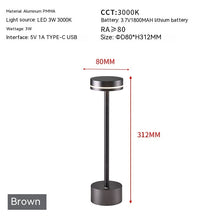 Carica l'immagine nel visualizzatore di Gallery, Lampada da Tavolo Ricaricabile in Alluminio – Touch USB, Stile Frisbee Design