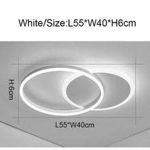 Carica l'immagine nel visualizzatore di Gallery, Plafoniera LED Cerchi Sovrapposti – Stile Nordico in Acrilico Bianco