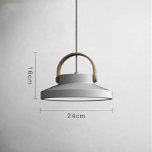 Carica l'immagine nel visualizzatore di Gallery, Bedside Dining Room Macaron Wood Ring Single Head Chandelier