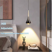 Carica l'immagine nel visualizzatore di Gallery, Lampada Goccia Oro Nero Lucido a LED