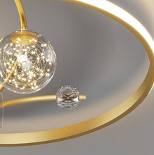 Carica l'immagine nel visualizzatore di Gallery, Lampadario moderno con ventilatore da soffitto senza pale, lampada da camera da letto