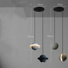 Carica l'immagine nel visualizzatore di Gallery, Planet Small Chandelier Red Single Head Bedroom Bedside Lamp