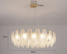Carica l'immagine nel visualizzatore di Gallery, Post-modern Glass Living Room Chandelier Simple Atmospheric Household