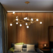Carica l'immagine nel visualizzatore di Gallery, Lampadario “Ramo Zen” – Illuminazione Scultorea in Stile Wabi-Sabi