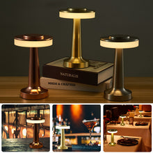 Carica l'immagine nel visualizzatore di Gallery, Touch Led Charging Table Lamp Creative Lamp Mushroom Lamp Cordless Rechargeable Touch Sensor Metal Aluminum Wireless Table Lamps