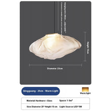 Carica l'immagine nel visualizzatore di Gallery, Lampadario in Vetro Soffiato – Forma Organica Moderna