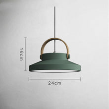Carica l'immagine nel visualizzatore di Gallery, Bedside Dining Room Macaron Wood Ring Single Head Chandelier
