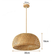 Carica l'immagine nel visualizzatore di Gallery, Bamboo Rattan Chandelier Zen Homestay Designer Bedroom