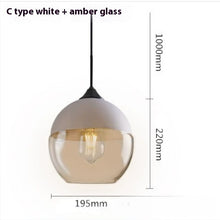 Carica l'immagine nel visualizzatore di Gallery, Bedroom Bar Gradient Glass Ball Chandelier
