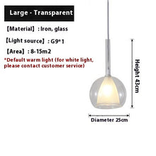 Carica l'immagine nel visualizzatore di Gallery, Nordic Restaurant Glass Chandelier Simple