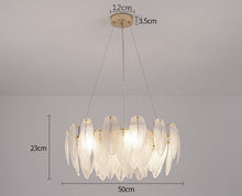 Carica l'immagine nel visualizzatore di Gallery, Post-modern Glass Living Room Chandelier Simple Atmospheric Household