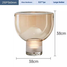 Carica l'immagine nel visualizzatore di Gallery, Post-modern Glass Lamp Light Luxury Artistic Lamp Bedroom Bedside Lamp
