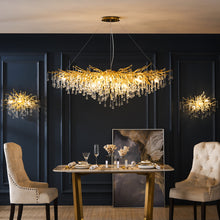 Carica l'immagine nel visualizzatore di Gallery, Postmodern Light Luxury Chandelier Water Drop Crystal Lamp Atmosphere