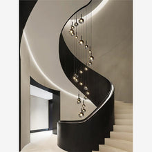 Carica l'immagine nel visualizzatore di Gallery, High-grade Empty Chandelier Rotating Staircase Long Chandelier