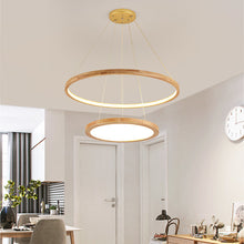 Carica l'immagine nel visualizzatore di Gallery, Lampadario giapponese in legno per sala da tè