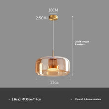 Carica l'immagine nel visualizzatore di Gallery, Lampada Sospesa “Bell Glass” – Design Minimal in Vetro Ambra