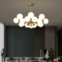 Carica l'immagine nel visualizzatore di Gallery, Lampadario Nordico a Sfere in Vetro – Eleganza Moderna per il Living