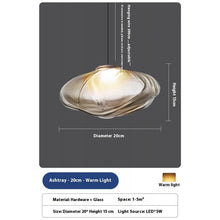 Carica l'immagine nel visualizzatore di Gallery, Lampadario in Vetro Soffiato – Forma Organica Moderna