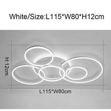 Carica l'immagine nel visualizzatore di Gallery, Plafoniera LED Cerchi Sovrapposti – Stile Nordico in Acrilico Bianco