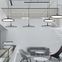Carica l'immagine nel visualizzatore di Gallery, Nordic Creative Thin Round Bar Lamp Office Chandelier