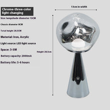 Carica l'immagine nel visualizzatore di Gallery, Volcanic Lava Mini Lamp – Ricaricabile da Tavolo in Stile Melt