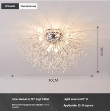 Carica l'immagine nel visualizzatore di Gallery, Lampadario Dandelion in Cristallo