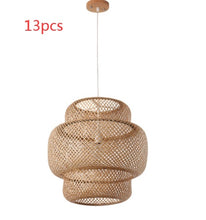 Carica l'immagine nel visualizzatore di Gallery, Nordic Bamboo Weaving B&B Inn Bamboo Art Chandelier