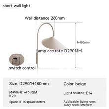 Carica l'immagine nel visualizzatore di Gallery, Nordic Minimalism Bedroom Bedside Wall Lamp Danish Designer Creative Personality Wireless Rotatable Aisle Study Lamp
