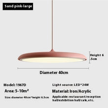 Carica l'immagine nel visualizzatore di Gallery, Dining Room Chandelier Macaron Flying Saucer Artistic Lamp